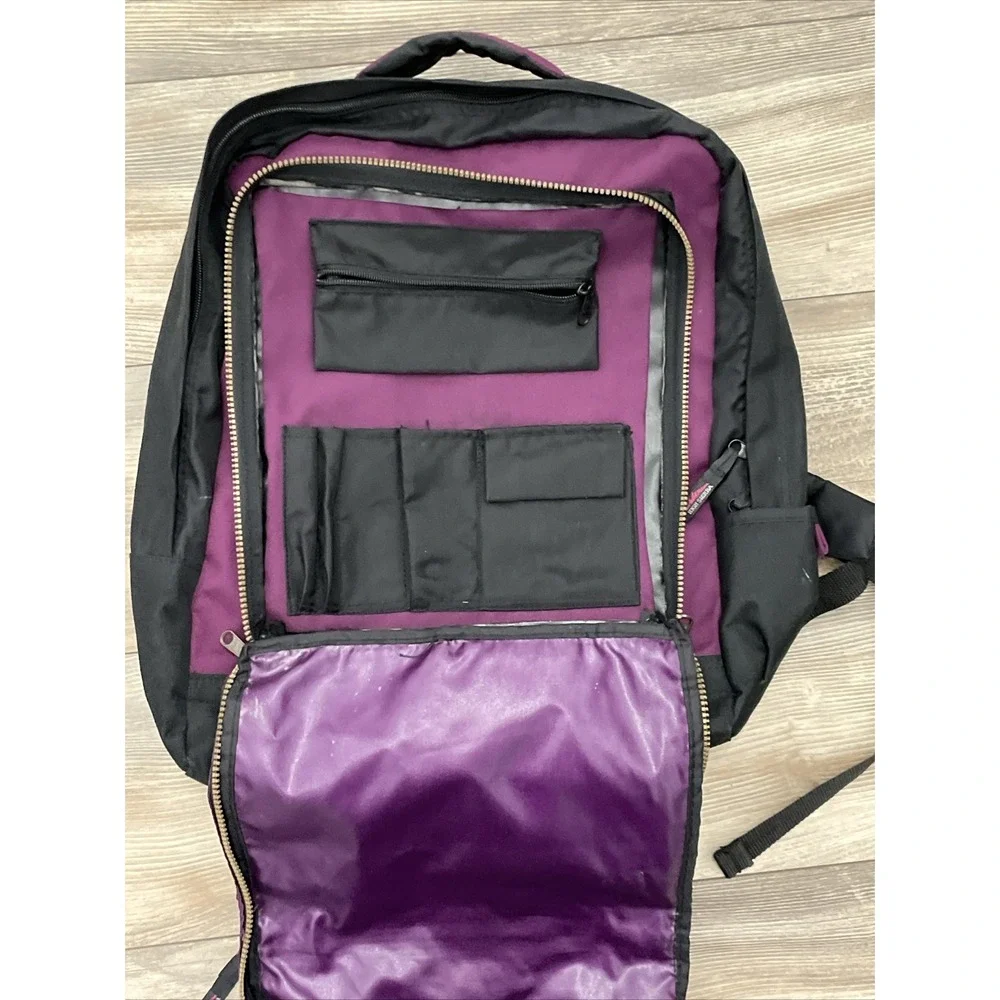 1990s High Sierra Black and Purple Backpack Vintage Endeavors Collection
